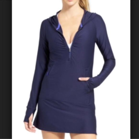 ATHLETA Navy Wick It Wanderer Swimsuit Coverup - Picture 4 of 13